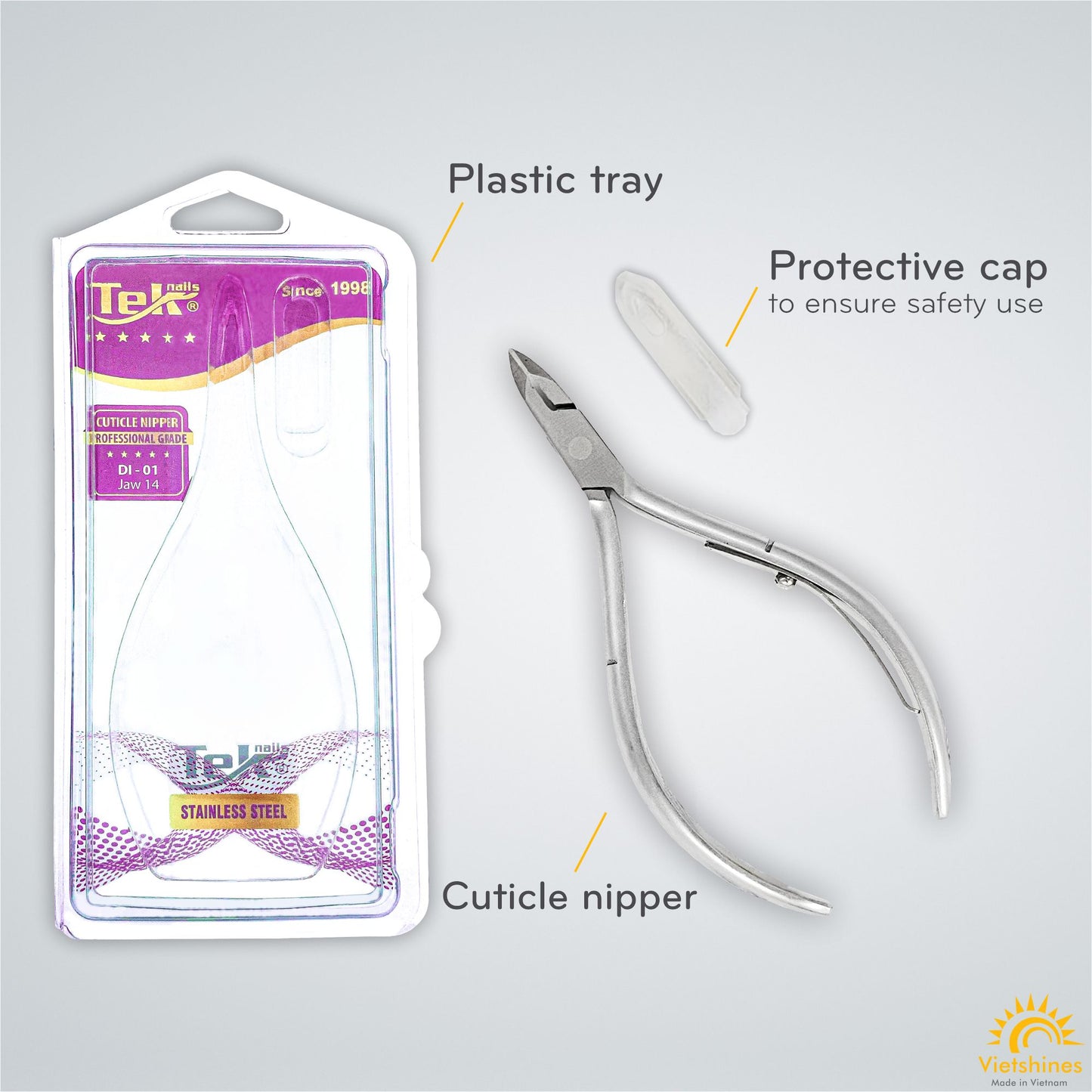 [Clearance sale] Kềm cắt da TekNails, made in Vietnam, thép không gỉ