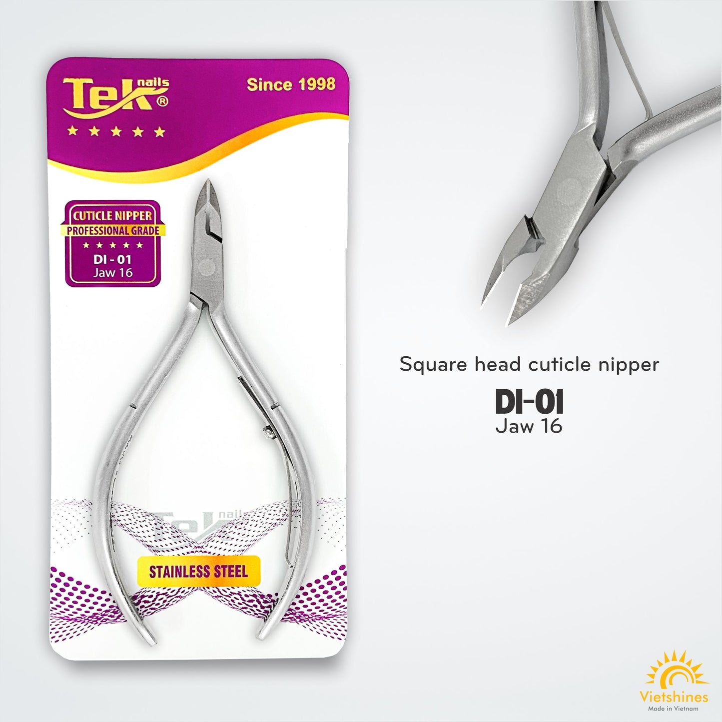 [Clearance sale] Kềm cắt da TekNails, made in Vietnam, thép không gỉ