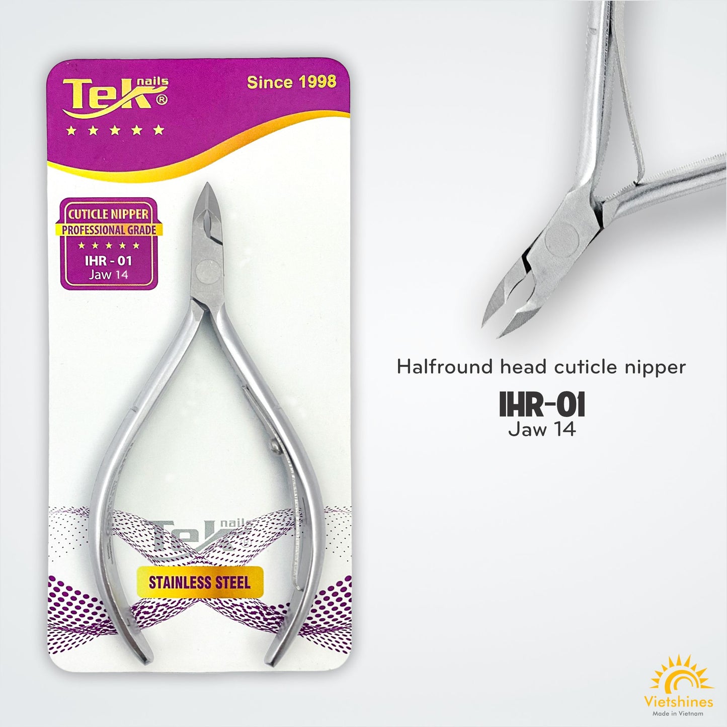 [Clearance sale] Kềm cắt da TekNails, made in Vietnam, thép không gỉ