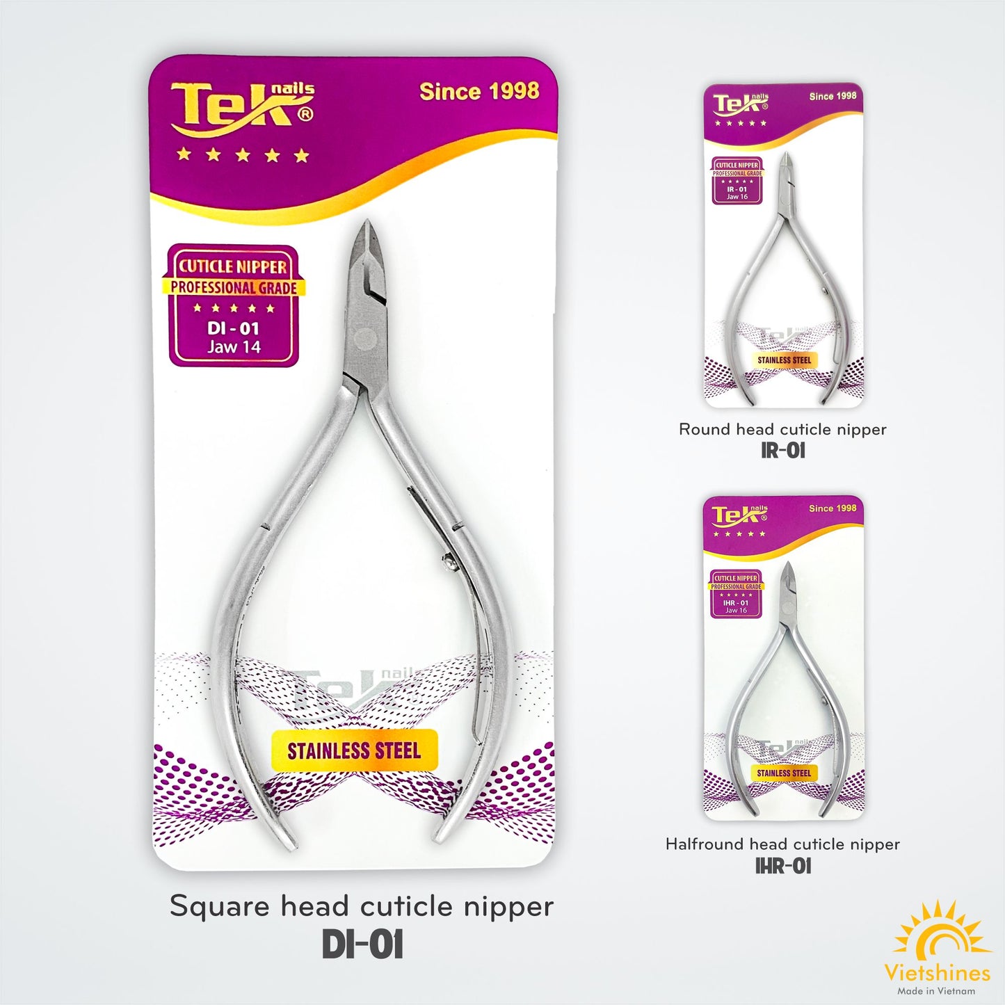 [Clearance sale] Kềm cắt da TekNails, made in Vietnam, thép không gỉ