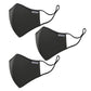 [Pack of 3] 3-Layer cloth face mask. Adjustable buckle earloops. Washable. Reusable. Breathable & comfortable. Made in Vietnam. BLA
