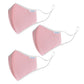 [Pack of 3] 3-Layer cloth face mask. Adjustable buckle earloops. Washable. Reusable. Breathable & comfortable. Made in Vietnam. PIN