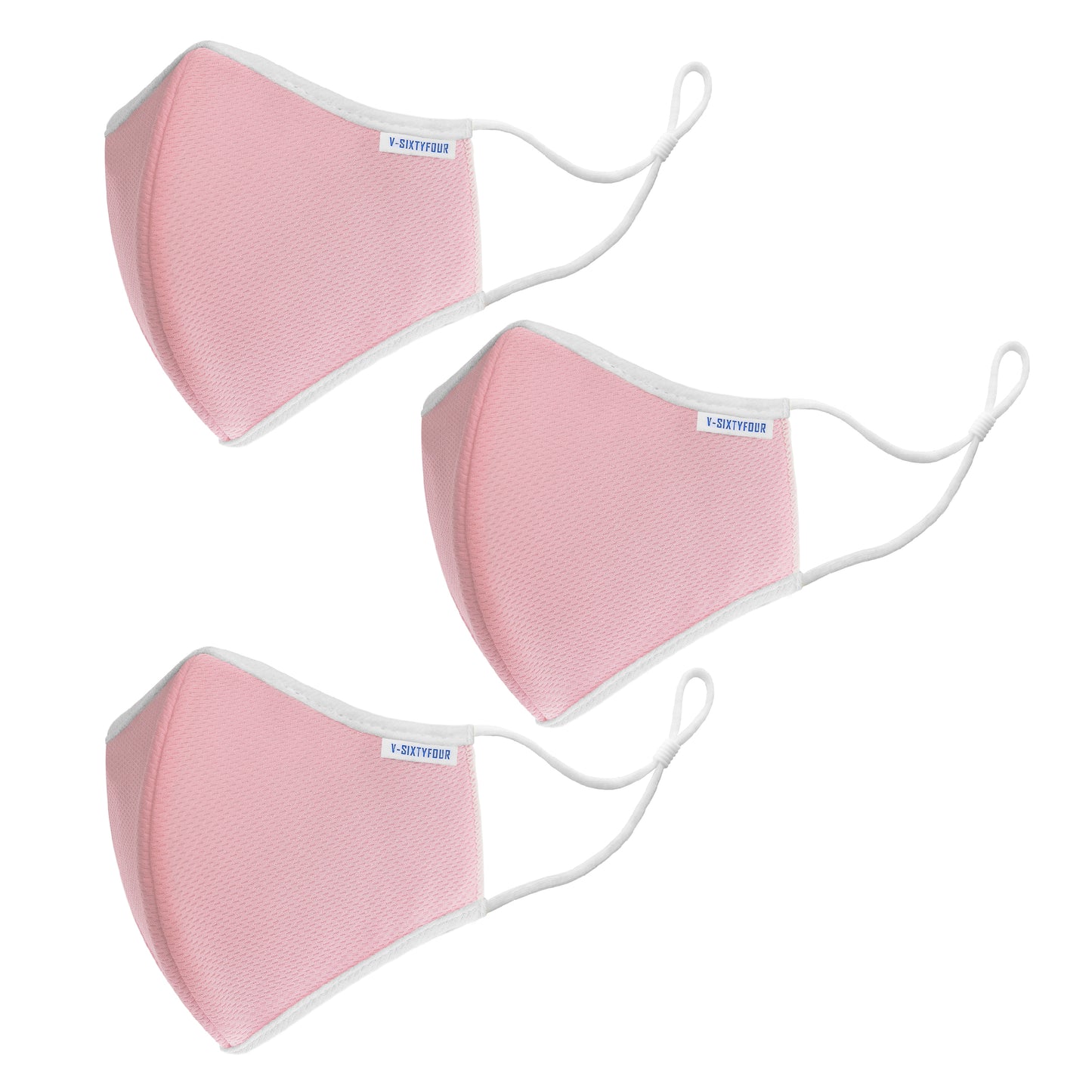 [Pack of 3] 3-Layer cloth face mask. Adjustable buckle earloops. Washable. Reusable. Breathable & comfortable. Made in Vietnam. PIN