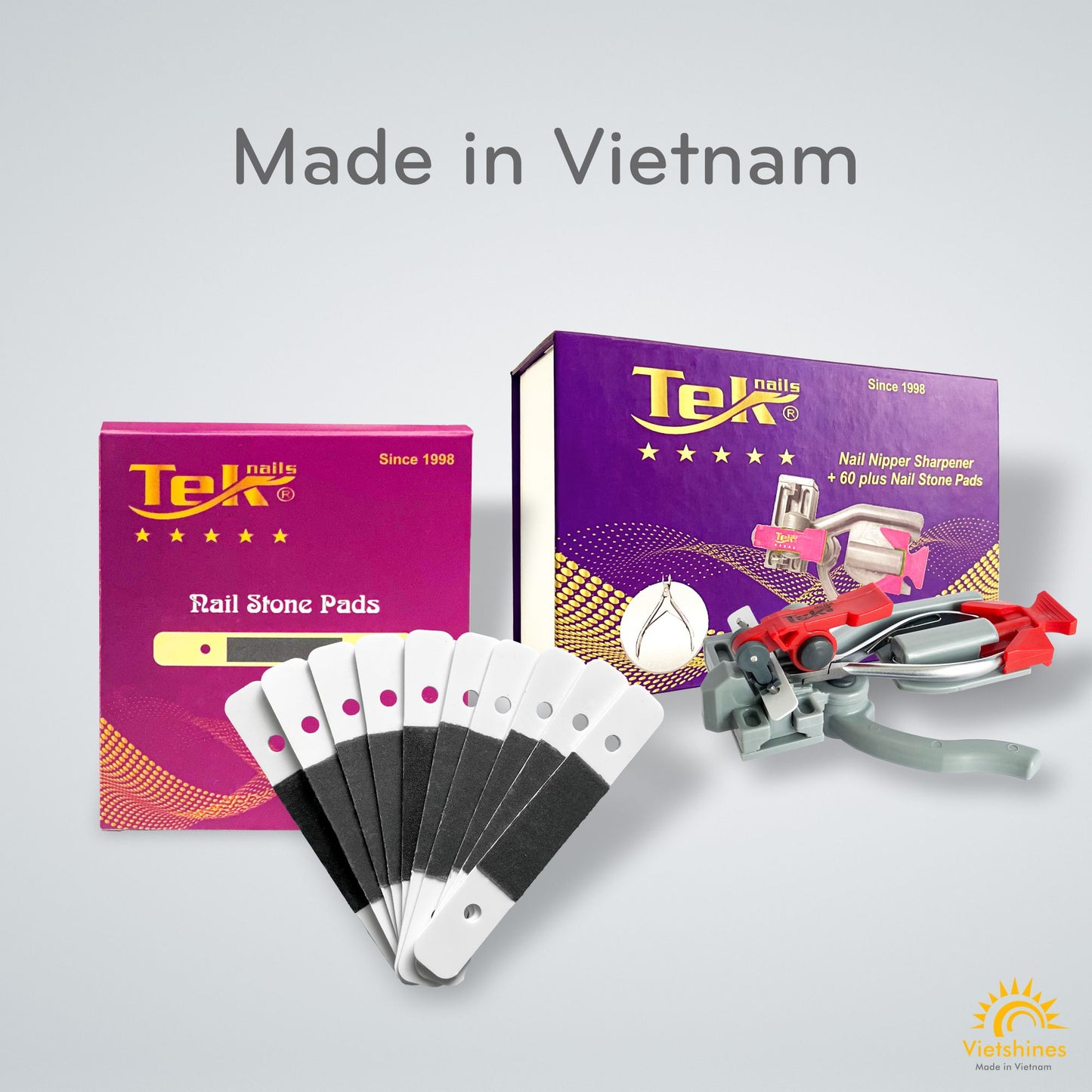 Hộp 60 miếng nhám 1 mặt dùng cho máy mài kềm nails cầm tay TekNails (kềm cắt móng/cắt da). Made in Việt Nam.