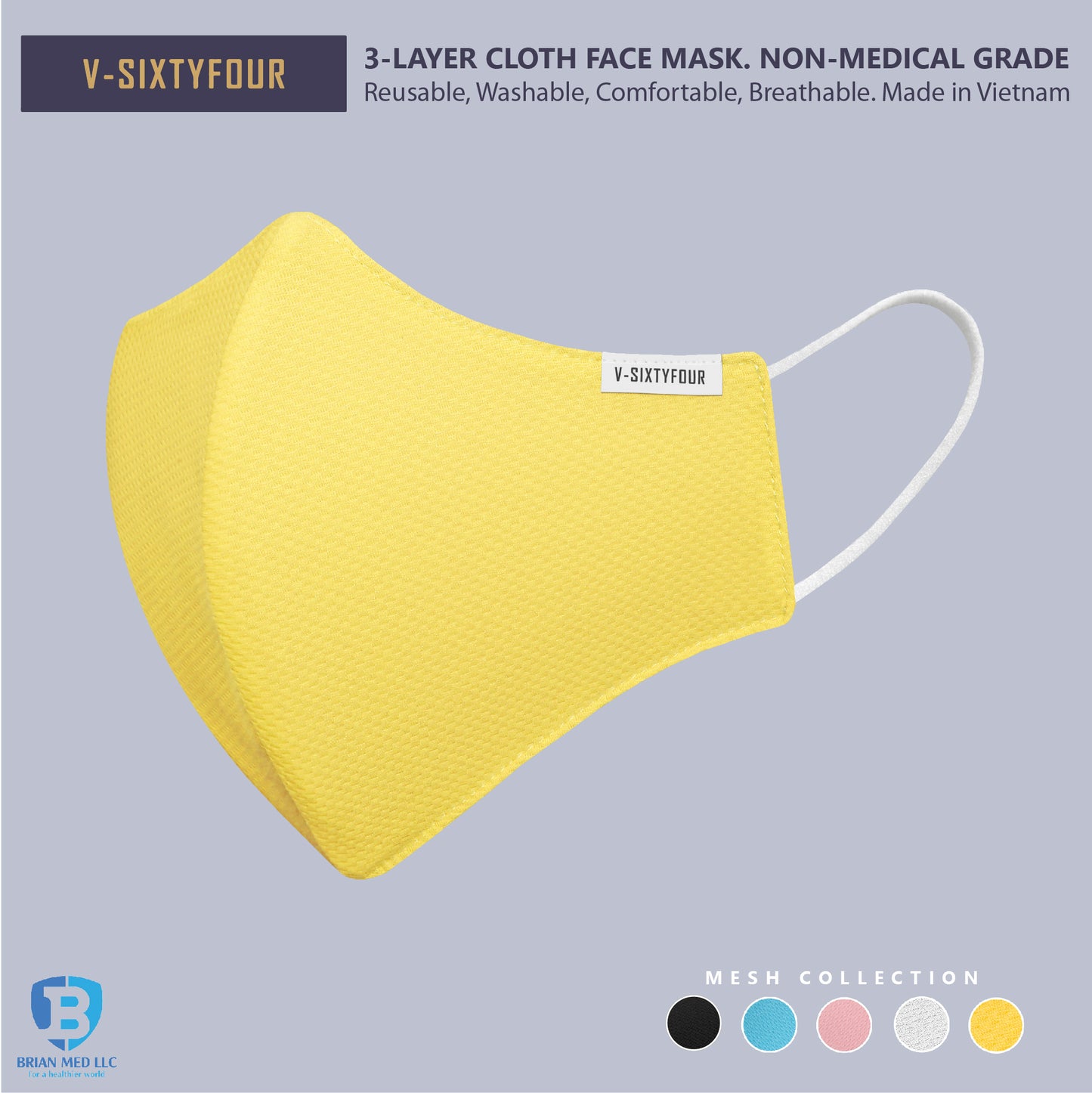 cloth face mask yellow